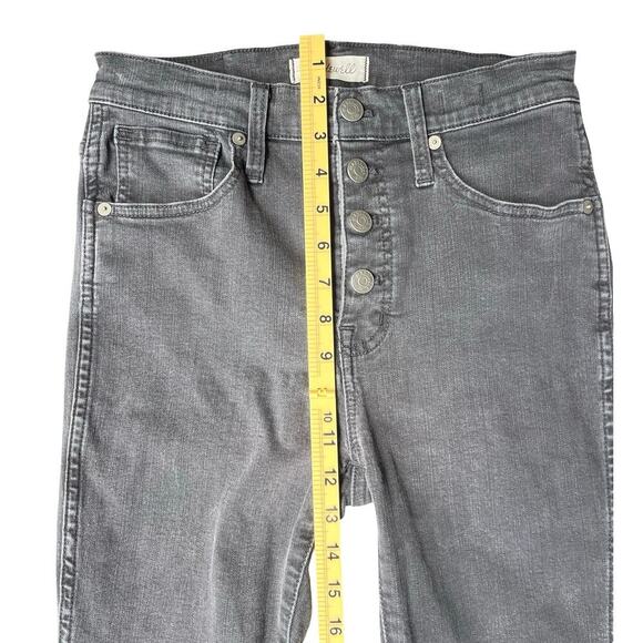 Madewell 10” High-Rise Skinny Stretch Jeans in Washed Black - Size 27 - Picture 12 of 16